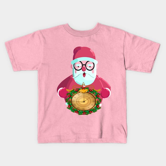 merry christmas/santa claus icons funny cartoon Kids T-Shirt by aalomda32